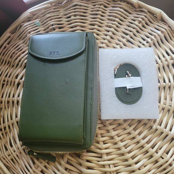 The Original STL Cross Body Clutch Wallet Olive Army Green New Phone Pocket - Picture 5 of 6